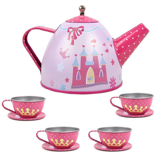 18-Piece Fairy Tale Metal Tea Set with Carry Case-Toy-AfiLiMa Essentials