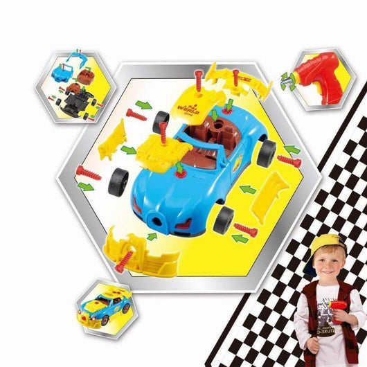 2-Pack Build Your Own Toy Car Set with Electric Drill & 30 Pieces-Toy-AfiLiMa Essentials