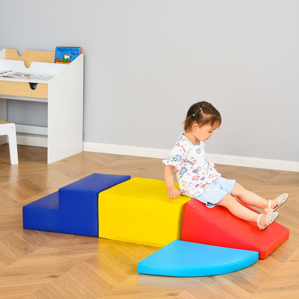 4-piece Soft Play Set Climb and Crawl Foam Toddler Activity Toys-HOMCOM-AfiLiMa Essentials