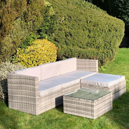 5-Piece PE Rattan Garden Sofa Set-Rattan Sofa Set-AfiLiMa Essentials