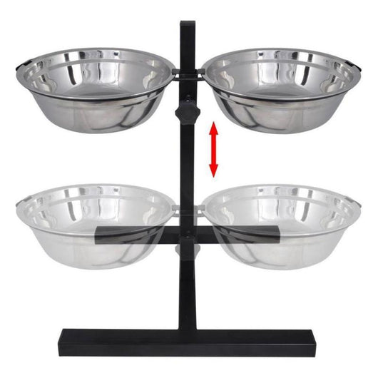 Adjustable Double Diner Pet Dog Feeding Stand-Dog Bowl-AfiLiMa Essentials