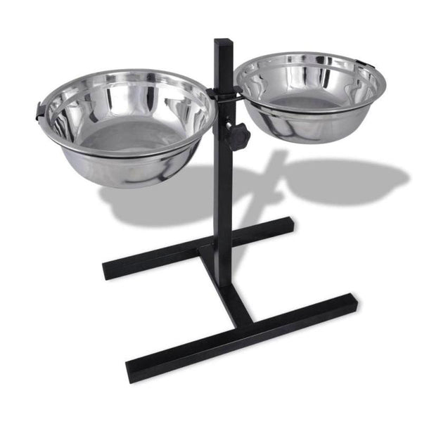 Adjustable Double Diner Pet Dog Feeding Stand-Dog Bowl-AfiLiMa Essentials