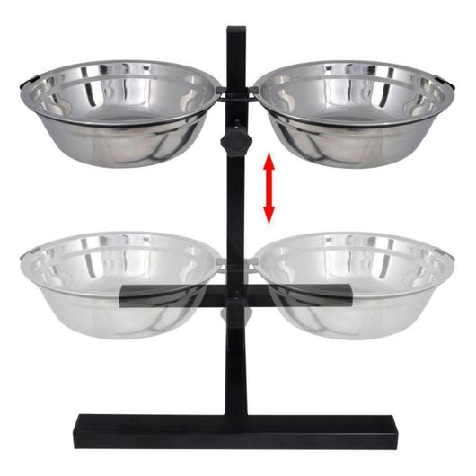 Adjustable Double Feeding Stand-Dog Bowl-AfiLiMa Essentials