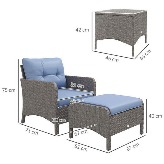 All-Weather Wicker Conversation Set for Patio-Garden Furniture-AfiLiMa Essentials