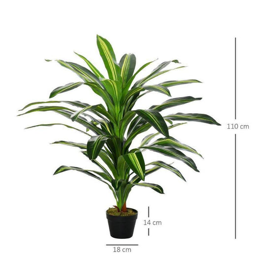 Artificial Dracaena Tree with 40 Realistic Leaves, for Home & Office-Decor-AfiLiMa Essentials