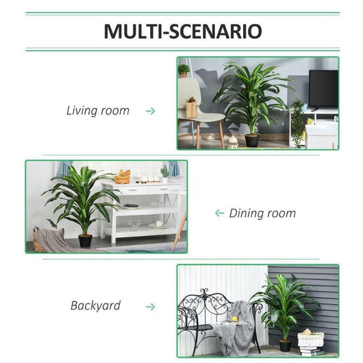 Artificial Dracaena Tree with 40 Realistic Leaves, for Home & Office-Decor-AfiLiMa Essentials