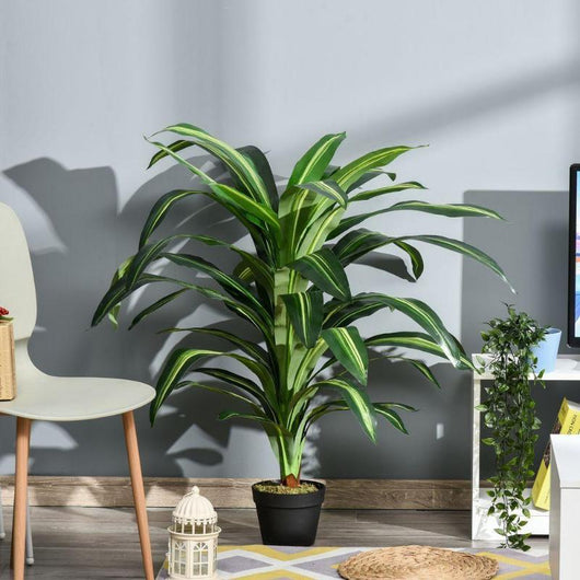 Artificial Dracaena Tree with 40 Realistic Leaves, for Home & Office-Decor-AfiLiMa Essentials