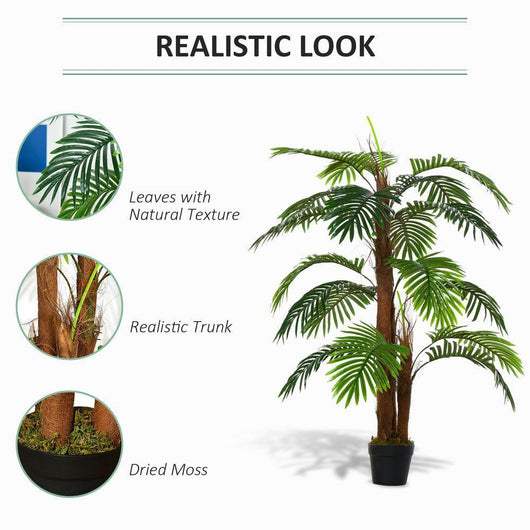 Artificial Palm Tree Decorative Plant 19 Leaves Nursery Pot-Artificial Plant-AfiLiMa Essentials