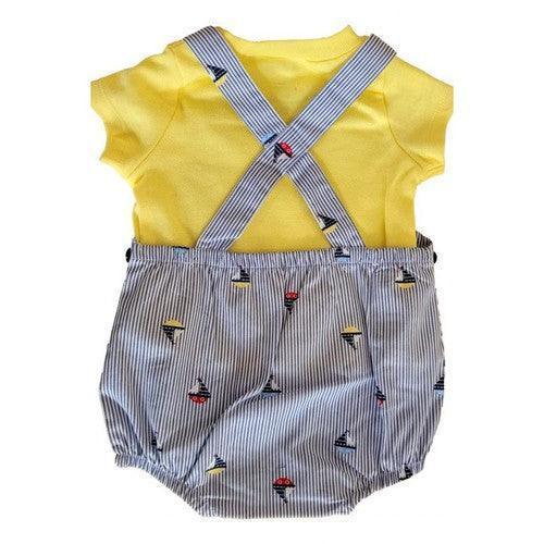 Baby Starters Romper & Vest 2 Piece Baby Clothes With Boat Design-Clothing Set-AfiLiMa Essentials