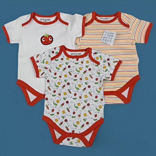 Baby Unisex Vegetables 3 Pack Bodysuits Baby clothes-Bodysuit Vest-AfiLiMa Essentials