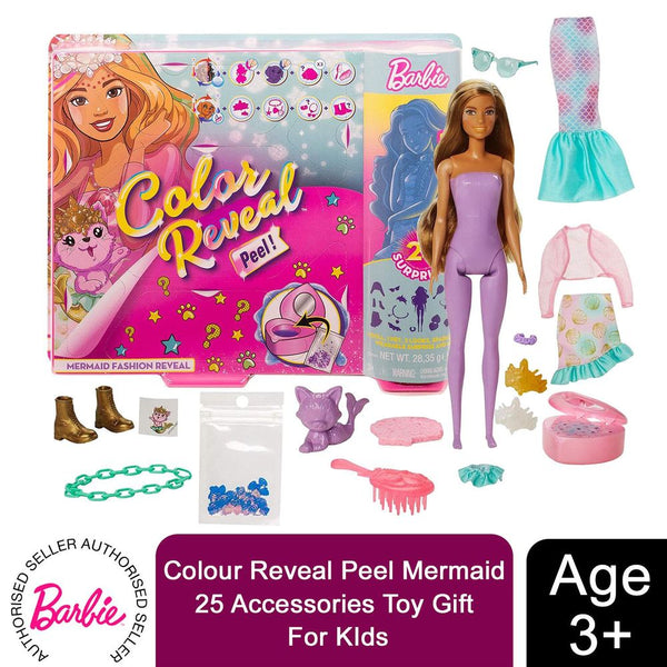 Barbie Doll Colour Reveal Peel Mermaid 25 Accessories Toy Gift For KIds-Barbie-AfiLiMa Essentials