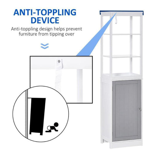 Bathroom Tall Storage Cabinet Organiser-Cabinet-AfiLiMa Essentials