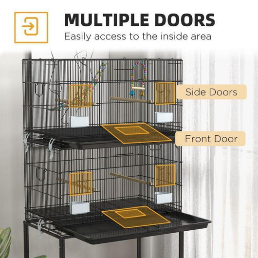 Bird Cage on Wheels with Stand, for Canaries-Bird Cage-AfiLiMa Essentials