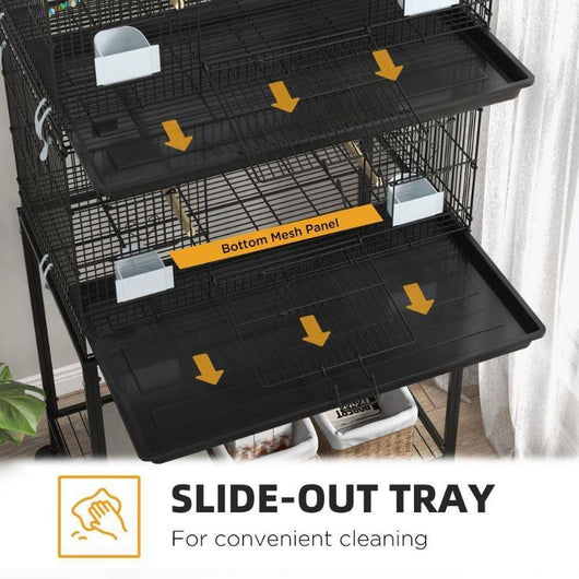 Bird Cage on Wheels with Stand, for Canaries-Bird Cage-AfiLiMa Essentials