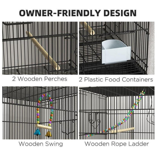 Bird Cage on Wheels with Stand, for Canaries-Bird Cage-AfiLiMa Essentials