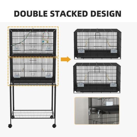 Bird Cage on Wheels with Stand, for Canaries-Bird Cage-AfiLiMa Essentials