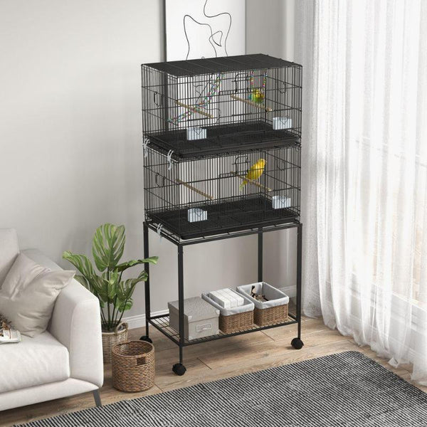 Bird Cage on Wheels with Stand, for Canaries-Bird Cage-AfiLiMa Essentials