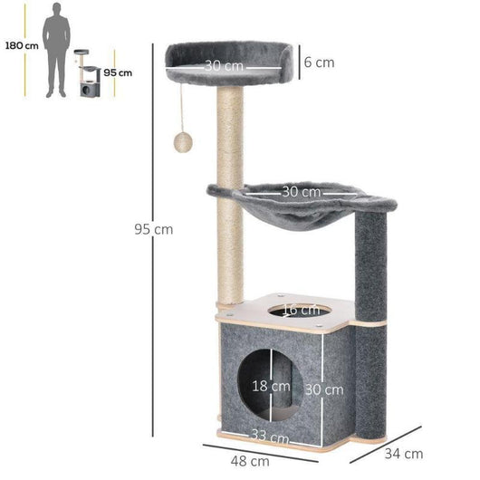 Cat Tree Tower Activity Centre with Sisal Scratching Posts-Cat Tree-AfiLiMa Essentials