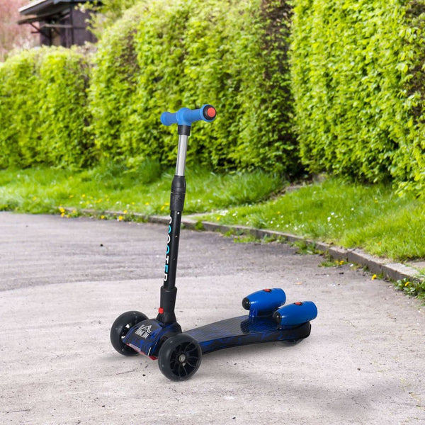Child 3-Wheel Scooter Light Music Water Spray Rechargeable 3-6 Yrs Blue-Toy-HOMCOM-AfiLiMa Essentials