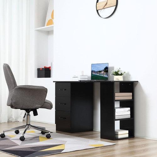 Computer Desk With Shelf & Drawers-Computer Desk-AfiLiMa Essentials