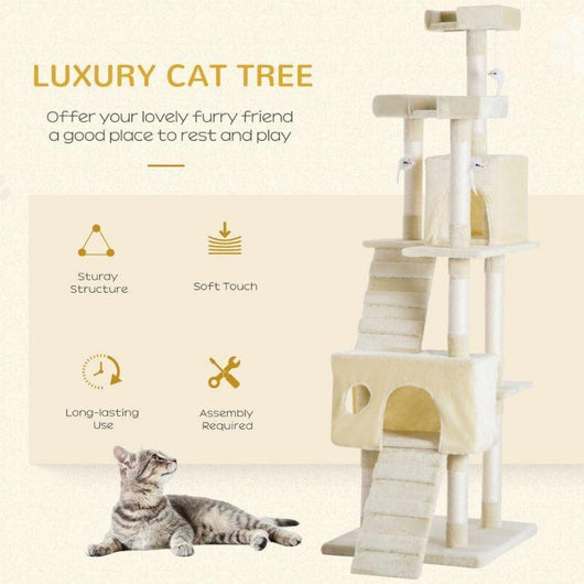 Condo Furniture Scratcher Post Pet Cat Tree-Cat Tree-AfiLiMa Essentials