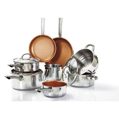 Cookware Set Stainless Steel Copper Non-Stick Healthy Cooking-Kitchen Cookware-AfiLiMa Essentials