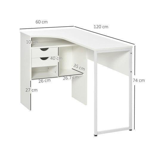 Corner Computer Desk Storage Shelf-Computer Desk-AfiLiMa Essentials