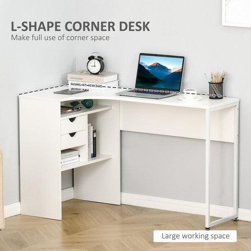 Corner Computer Desk Storage Shelf-Computer Desk-AfiLiMa Essentials