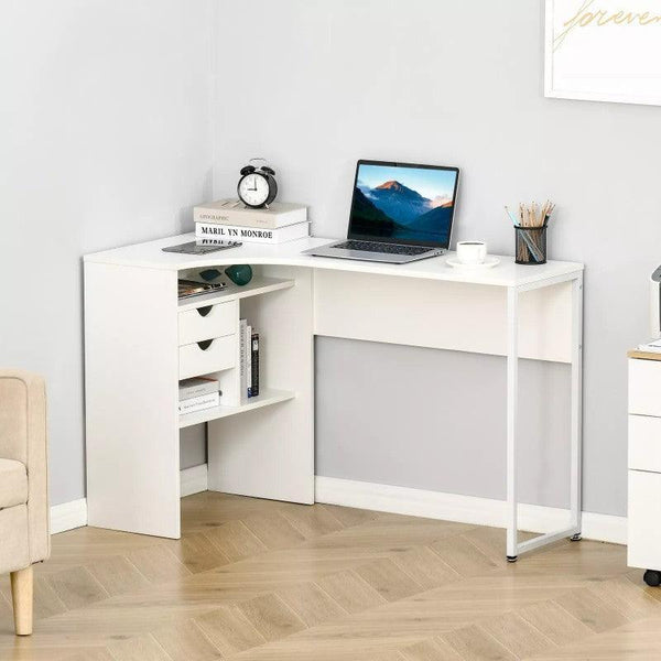 Corner Computer Desk Storage Shelf-Computer Desk-AfiLiMa Essentials