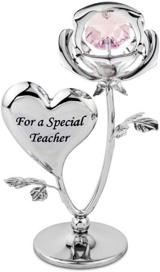 Crystocraft For a Special Teacher Rose Crystal with Swarovski-Decor-AfiLiMa Essentials