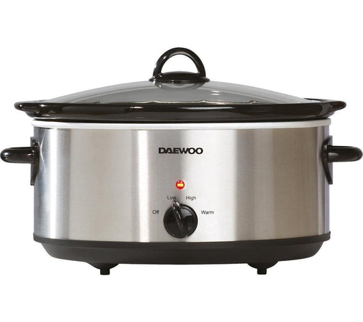 Daewoo 6.5L Slow Cooker Stainless Steel-Slow Cooker-AfiLiMa Essentials