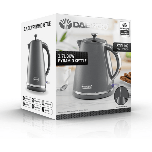 Daewoo Stirling 1.7L Pyramid Electric Kettle-Kettle-AfiLiMa Essentials