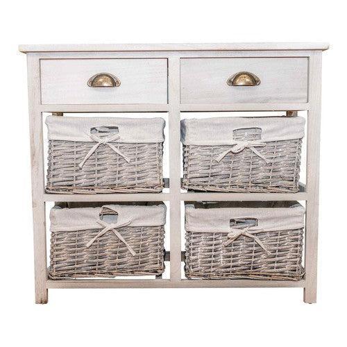 Douglas 2 Drawers Grey Wood Grain Effect Cabinet-Drawer Unit-AfiLiMa Essentials