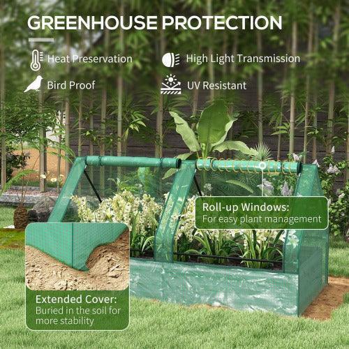 Elevated Garden Planter with Protective Greenhouse-Greenhouse-AfiLiMa Essentials