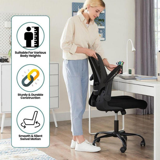 Ergonomic Adjustable Drafting Chair with Foot Ring and Lumbar Support-Office Chair-AfiLiMa Essentials