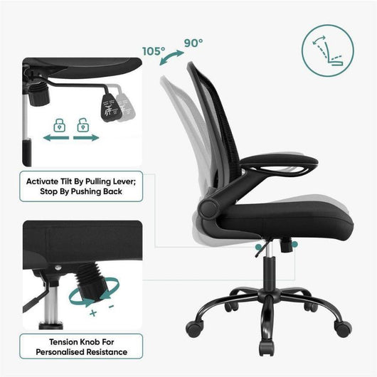 Ergonomic Adjustable Drafting Chair with Foot Ring and Lumbar Support-Office Chair-AfiLiMa Essentials