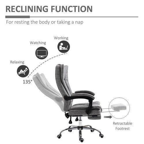 Executive Office Chair with Arm, Footrest-Office Chairs-AfiLiMa Essentials