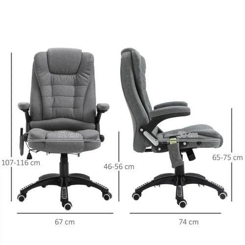 Executive Reclining Chair with Heating Massage-Office Chair-AfiLiMa Essentials