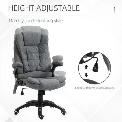 Executive Reclining Chair with Heating Massage-Office Chair-AfiLiMa Essentials