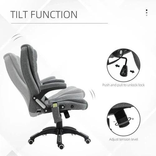 Executive Reclining Chair with Heating Massage-Office Chair-AfiLiMa Essentials