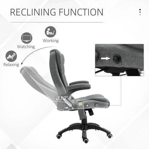 Executive Reclining Chair with Heating Massage-Office Chair-AfiLiMa Essentials