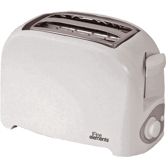 Fine Elements White 2 Slice Toaster-Toaster-AfiLiMa Essentials