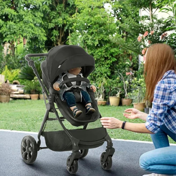 Foldable Baby Pushchair w/ Fully Reclining Backrest-Baby Pushchair-AfiLiMa Essentials