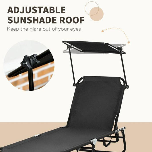 Folding Sun Loungers with Adjustable Backrest-Sun Loungers-AfiLiMa Essentials