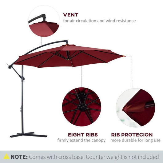 Garden Banana Parasol Cantilever-Parasol-AfiLiMa Essentials