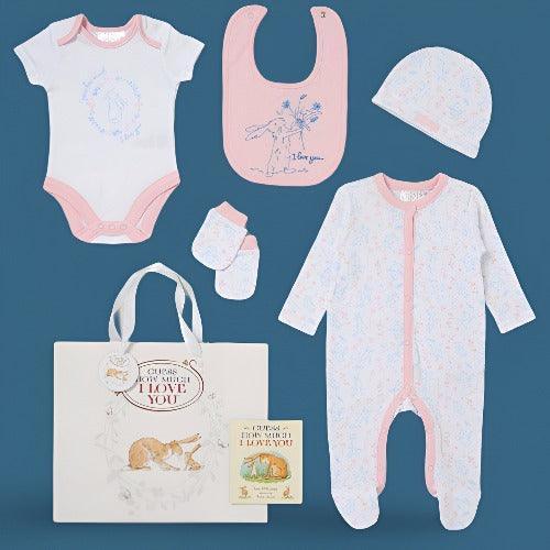 Guess How Much I Love You 7 Piece Layette Set Baby Wear w/ Book-Sleepsuit Gift Set-AfiLiMa Essentials