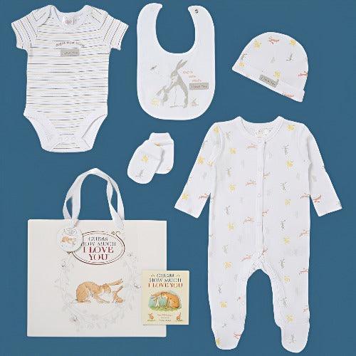 Guess How Much I Love You 7 Piece Layette Sleepsuit Set w/ Storybook-Baby Sleepsuit Gift set-AfiLiMa Essentials