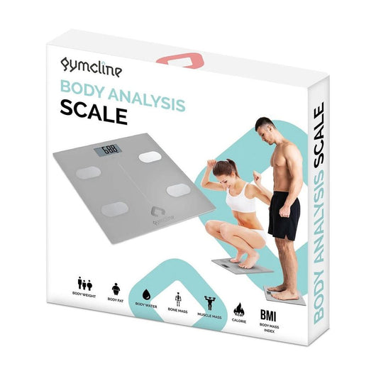 Gymcline Body Analysis Scale w/ BMI Report & Daily Calorie Intake Guide, Silver-Gymcline-AfiLiMa Essentials