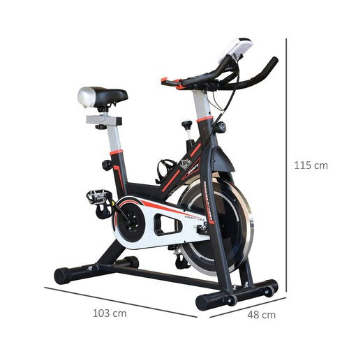 HOMCOM 8kg Flywheel Exercise Racing Bicycle Cardio Adjustable Resistance LCD-Exercise Bike-HOMCOM-AfiLiMa Essentials