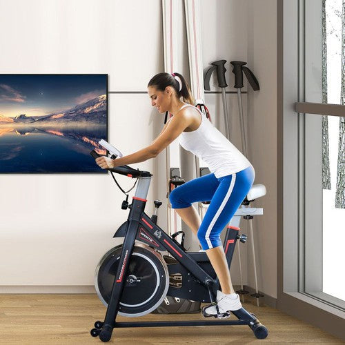 HOMCOM 8kg Flywheel Exercise Racing Bicycle Cardio Adjustable Resistance LCD-Exercise Bike-HOMCOM-AfiLiMa Essentials